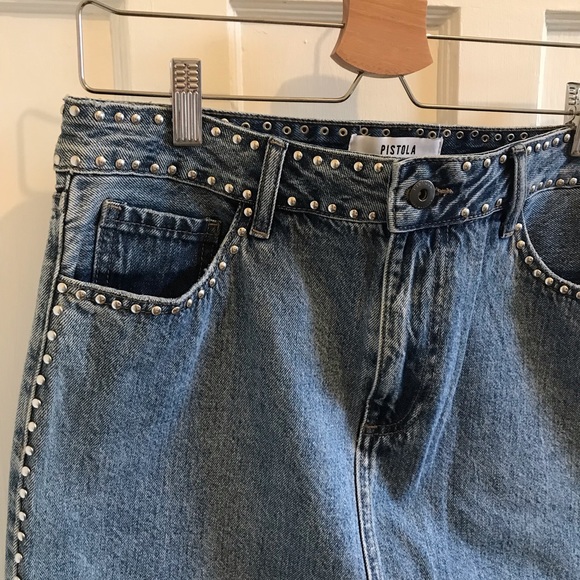 Pistola denim skirt with studs - Picture 3 of 6